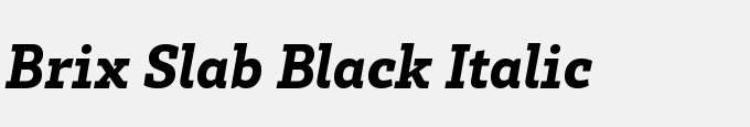 Brix Slab Black Italic